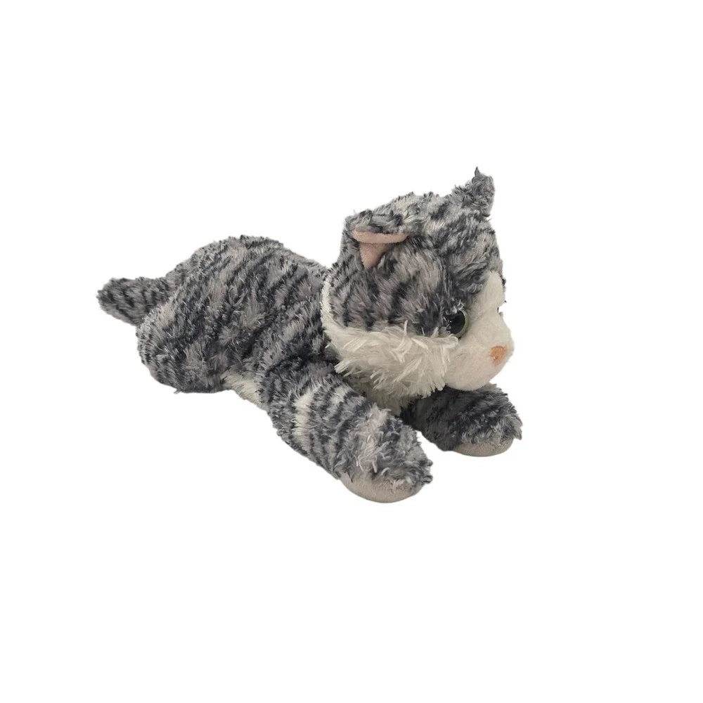 Aurora Grey Tabby Cat‎ Plush Stuffed Animal White Striped Kitten 2015